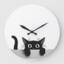 Buscar silueta del gato relojes de pared General y unisex