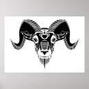 Buscar animales tribales posters Blanco y negro