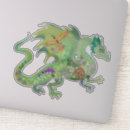 Buscar dragón verde pegatinas Mágico