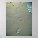 Buscar huellas en la arena posters Playa