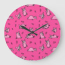 Buscar cerdo rosado relojes de pared Divertido