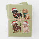 Buscar dachshund papel de regalo Santa
