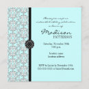 Buscar damasco barroco invitaciones Azul