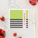 Buscar zigzag blanco y negro servilletas Patrón geométrico