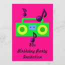 Buscar boombox invitaciones Fiesta  de los 80