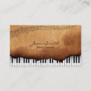 Buscar profesor particular la música de tarjetas de visita Piano