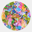 Buscar flores ilustradas pegatinas Elegante