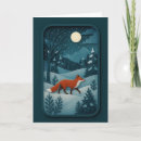 Buscar zorro rojo tarjetas Zorro en la nieve