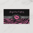 Buscar cebra y rosa tarjetas de visita Artista de maquillaje
