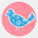 Buscar pájaros rosados pegatinas Floral