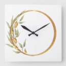 Buscar hoja oro de relojes de pared Elegante