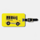 Buscar conductor etiquetas para maletas Autobús escolar