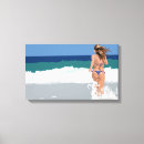Buscar chica en la playa lienzos Bikini