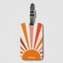 Buscar retro etiquetas para maletas Naranja
