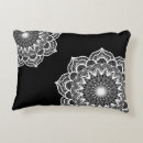 Buscar mandala negra cojines Blanco
