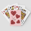 Buscar corazones rojos barajas de cartas Te amo