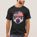 Buscar bandera coreana camisetas Norteamericano