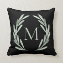 Buscar rama de olivo cojines Negro