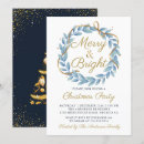 Buscar árbol azul invitaciones de navidad Oro