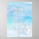 Buscar amapolas azules posters Acuarela