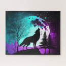 Buscar lobo y luna puzzles Estrellas