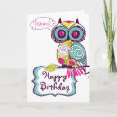 Buscar búho colorido tarjetas Para ella