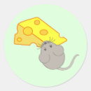 Buscar ratón en queso pegatinas Ratones
