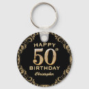 Buscar número de oro llaveros Negro y oro