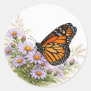 Buscar mariposa de monarca pegatinas Flores silvestres
