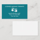 Buscar manos del masaje tarjetas de visita Terapeuta