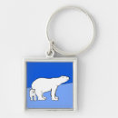 Buscar oso polar llaveros Blanco