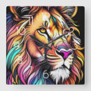 Buscar león relojes de pared Colorido