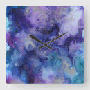 Buscar arte abstracto relojes de pared Azul