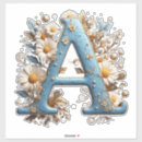 Buscar letras decorativas pegatinas Azul