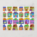 Buscar casas coloridas postales General y unisex