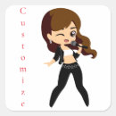 Buscar cante cuadradas pegatinas Mujer