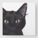 Buscar gatos negros relojes de pared Amantes de los animales