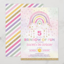 Buscar arco iris brillante invitaciones Para niños