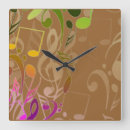 Buscar las notas musicales relojes de pared Música