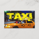 Buscar taxista amarillo tarjetas de visita Coche