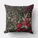 Buscar flores rojas en negro cojines Acuarela