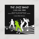 Buscar jazz tarjetas de visita Banda