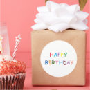 Buscar feliz cumpleaños pegatinas Redondo clásico