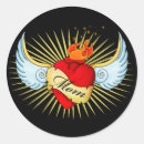 Buscar vieja escuela pegatinas Corazón