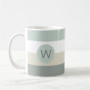 Buscar azul gris tazas Monograma