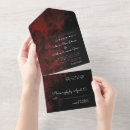 Buscar rojo y negro boda invitaciones Para todos