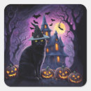 Buscar gato negro de halloween pegatinas Divertido