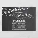 Buscar hombres invitaciones de cumpleaños Blanco y negro