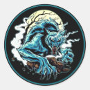 Buscar lobo y luna pegatinas Werewolf