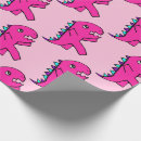Buscar dinosaurios rosados papel de regalo T rex